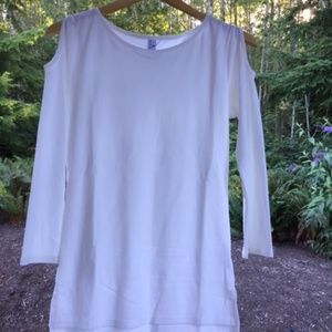 Indigenous White Luxury Cut out Tee
